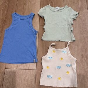 Kids size 9-10YRS Summer Tops 3 pieces. From Zara & Abercrombie